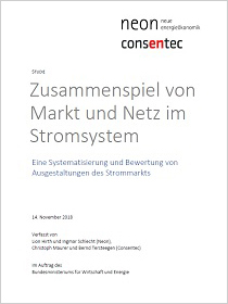 Cover der Publikation Zusammenspiel von Markt und Netz im Stromsystem