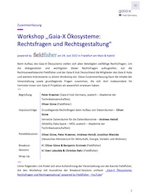 Cover der Publikation Gaia-X Ökosysteme: Rechtsfragen und Rechtsgestaltung