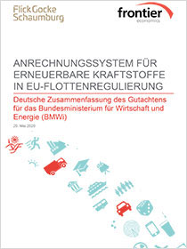 Cover der Publikation Anrechnungssystm für erneuerbare Kraftstoffe in EU-Flottenregulierung