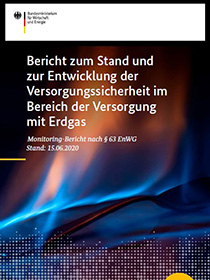Cover der Publikation Bericht zum Stand und zur Entwicklung der Versorgungssicherheit im Bereich der Versorgung mit Erdgas