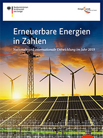 Cover der Publikation Erneuerbare Energien in Zahlen 2019