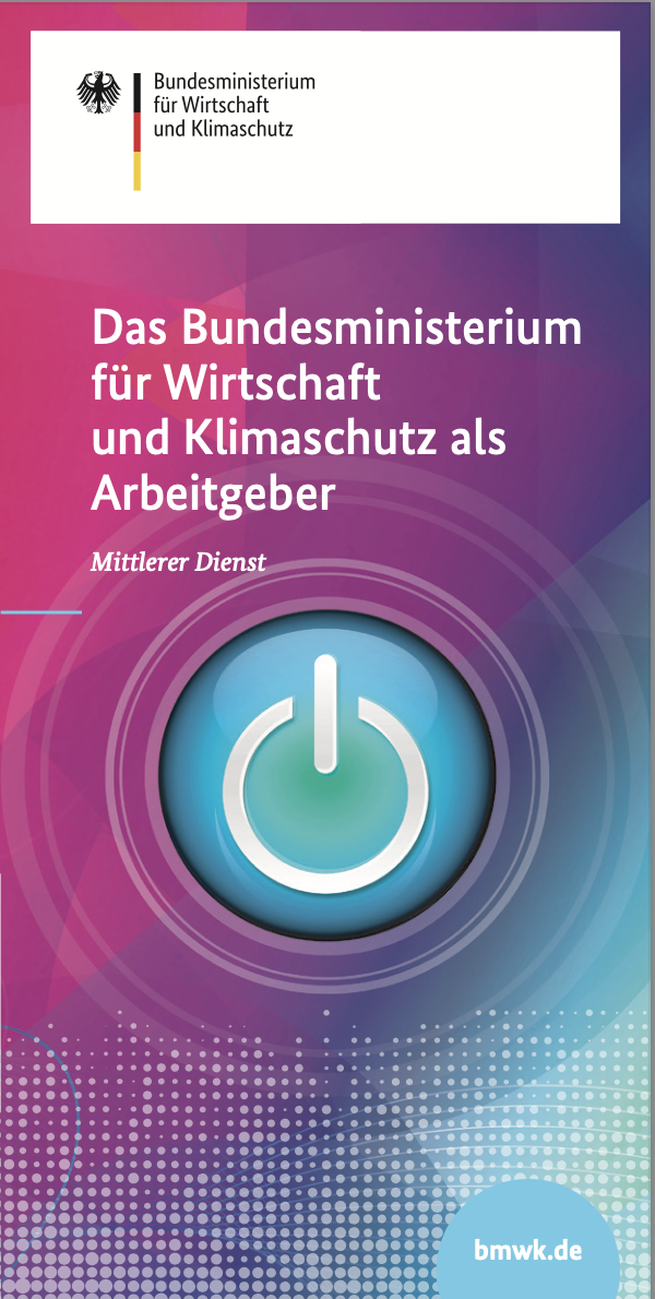 Cover des Flyer Das Bundesministerium für Wirtschaft und Energie als Arbeitgeber