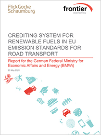 Cover der Publikation Gutachten: „Crediting System for Renewable Fuels in EU Emissions Standards for Road Transport“