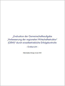 Cover der Publikation Evaluation der Gemeinschaftsaufgabe „Verbesserung der regionalen Wirtschaftsstruktur“ (GRW)