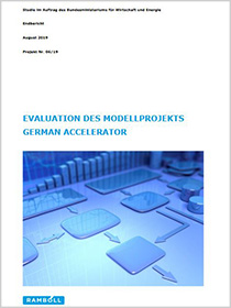 Cover der Publikation "Evaluation des Förderprogramms German Accelerators"