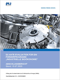 Cover der Publikation Ex-Ante-Evaluation für ein Förderprogramm "Industrielle Bioökonomie"