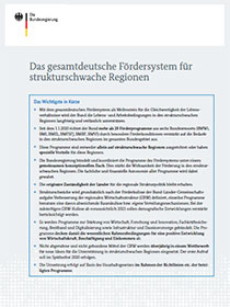 Cover der Publikation Das gesamtdeutsche Fördersystem für strukturschwache Regionen