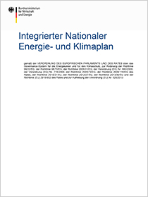 Cover der Publikation Integrierter Nationaler Energie- und Klimaplan