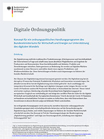 Cover der Publikation Digitale Ordnungspolitik