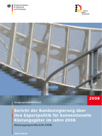 Cover der Publikation Rüstungsexportbericht 2008