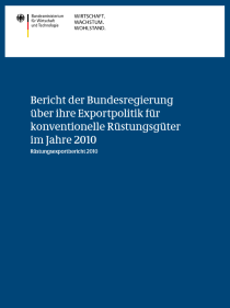 Cover der Publikation Rüstungsexportbericht 2010