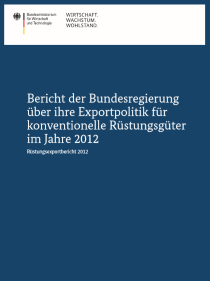 Cover der Publikation Rüstungsexportbericht 2012