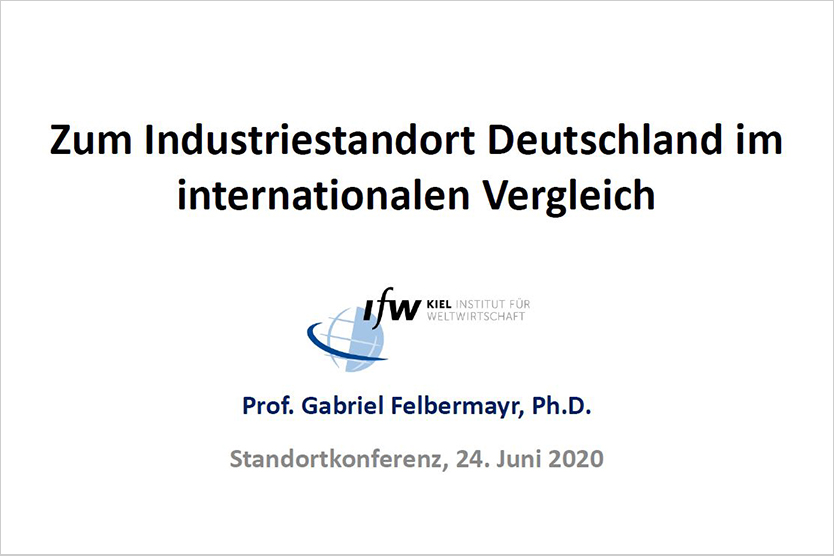 Cover der Publikation Zum Industriestandort Deutschland im internationalen Vergleich