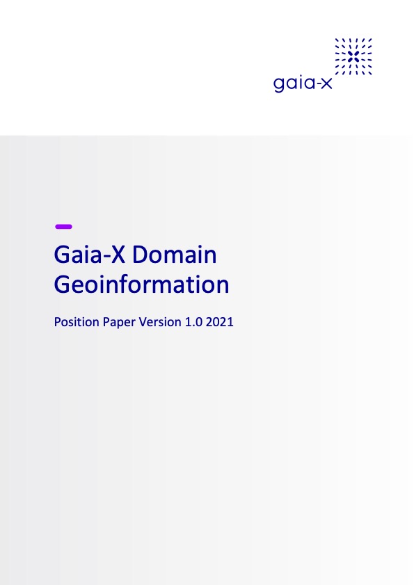 Cover der Publikation "Gaia-X Domain Geoinformation"