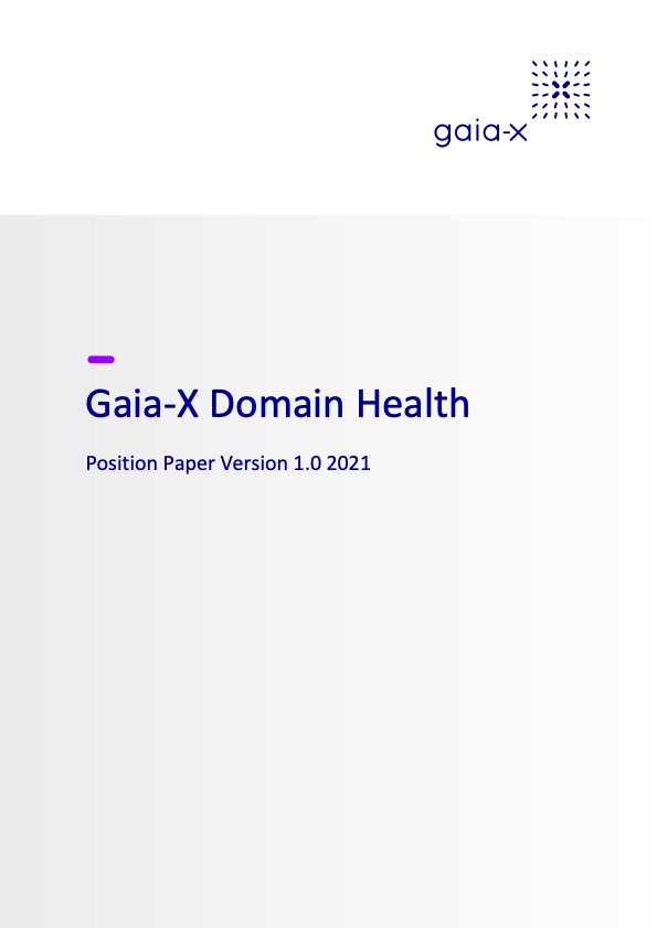 Cover der Publikation "Gaia-X Domain Health"