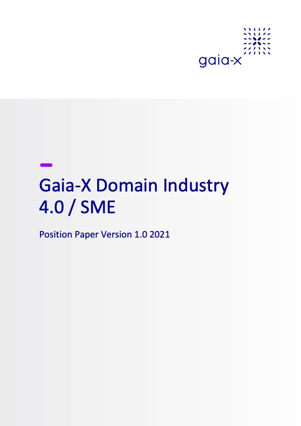 Cover der Publikation "Gaia-X Domain Industry 4.0 / SME"