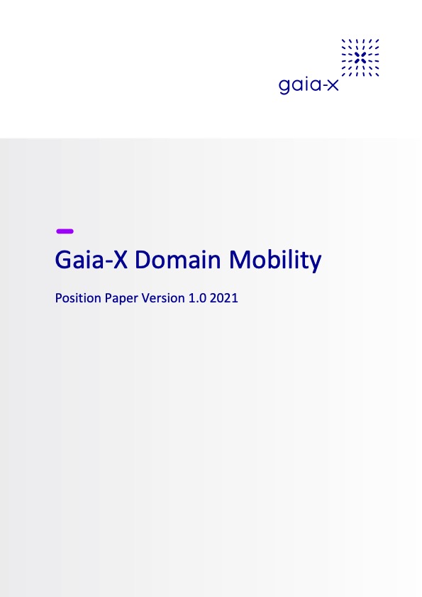 Cover der Publikation " Gaia-X Domain Mobility"