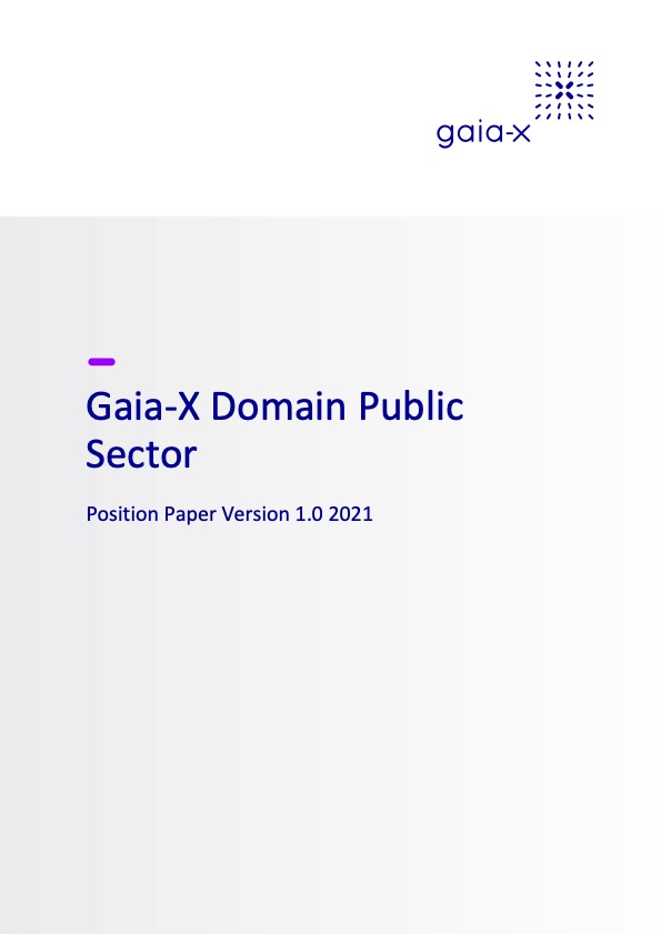 Cover der Publikation " Gaia-X Domain Public Sector"