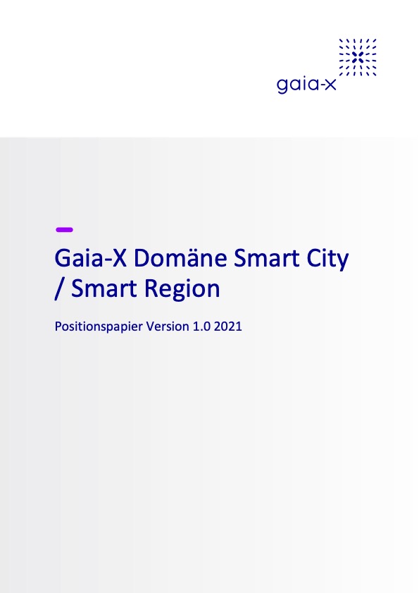 Cover der Publikation "Gaia-X Domäne Smart City/ Smart Region"