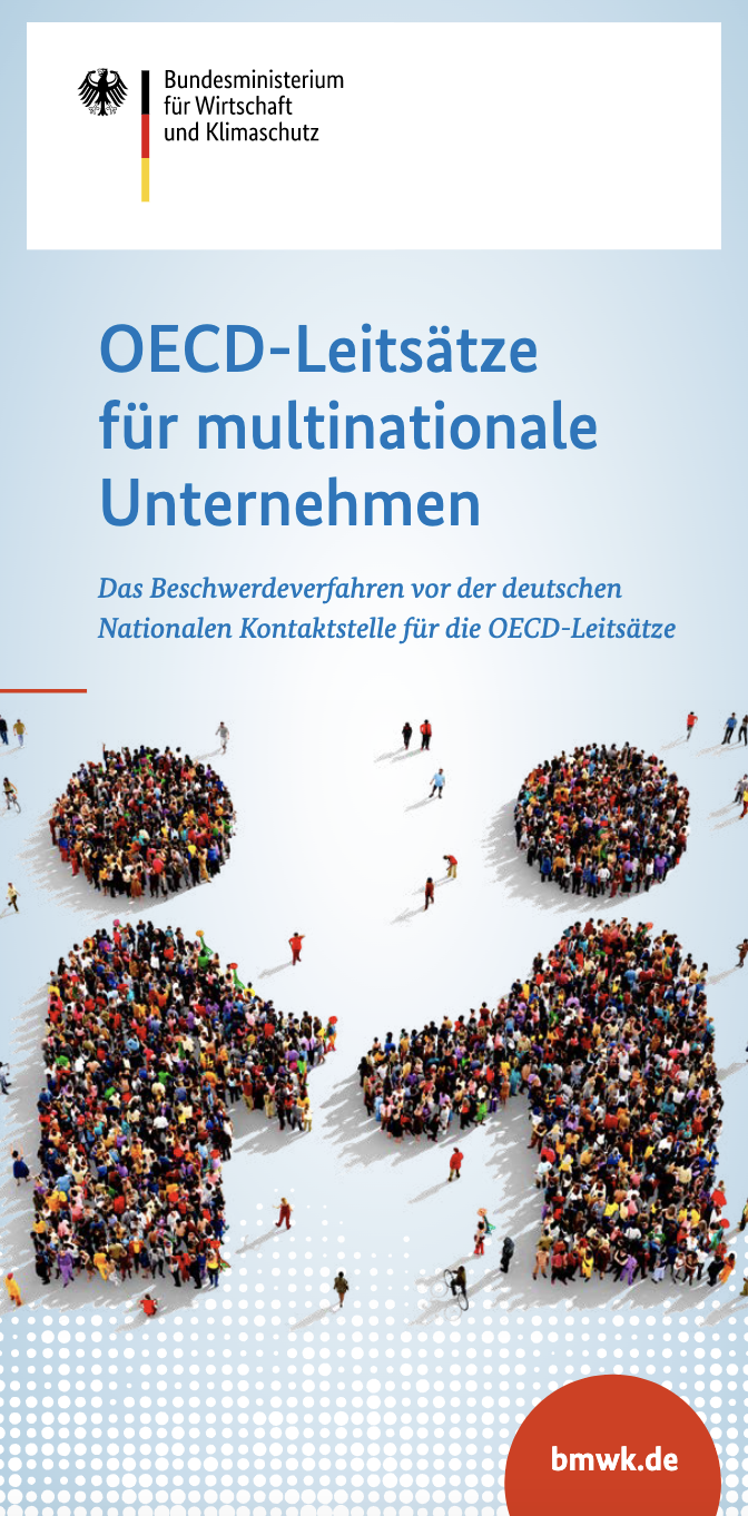Cover der Publikation Flyer OECD-Leitsätze für multinationale Unternehmen 