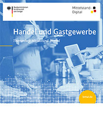 Cover der Broschüre "Handel und Gastgewerbe"