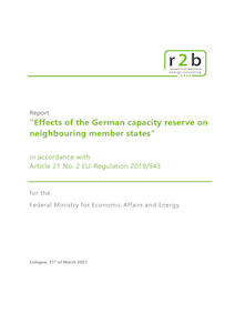 "Effects of the German capacity reserve on neighbouring member states"