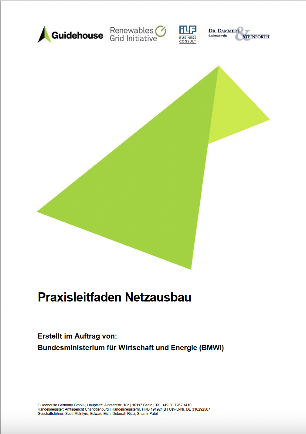 Cover der Publikation Praxisleitfaden Netzausbau