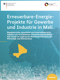 Cover der Studie Erneuerbare-Energie: Projekte für Gewerbe und Industrie in Mali