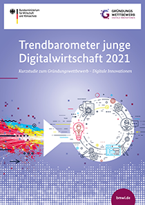 Cover der Publikation Trendbarometer junge Digitalwirtschaft 2021