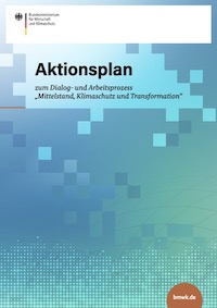 Cover der Publikation Aktionsplan zum Dialog- und Arbeitsprozess „Mittelstand, Klimaschutz und Transformation“
