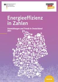 Cover der Publikation Energieeffizienz in Zahlen Entwicklungen und Trends in Deutschland 2021