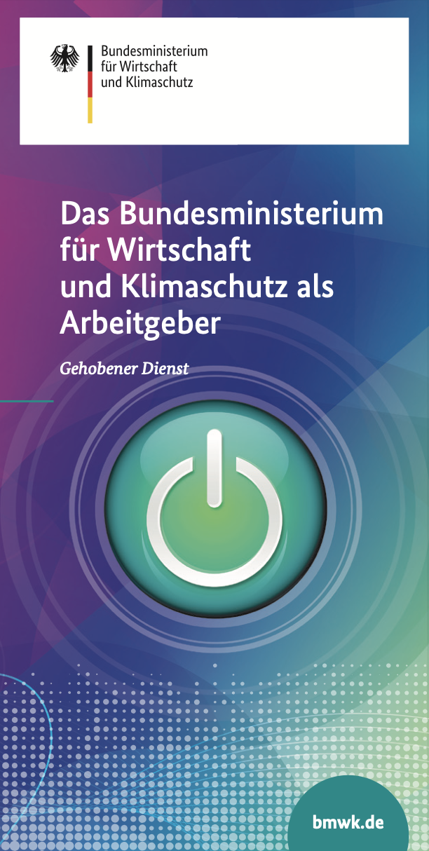 Cover des Flyer Das Bundesministerium für Wirtschaft und Klimaschutz als Arbeitgeber