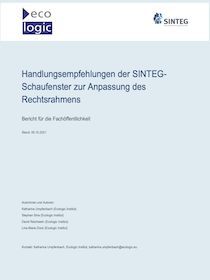 Handlungsempfehlungen der SINTEG-Schaufenster zur Anpassung des Rechtsrahmens