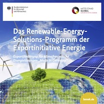 Cover des Renewable-Energy-Solutions-Programm der Exportinitiative Energie