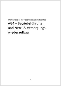 Cover der Publikation Themenpapier zur Roadmap Systemstabilität der AG 4
