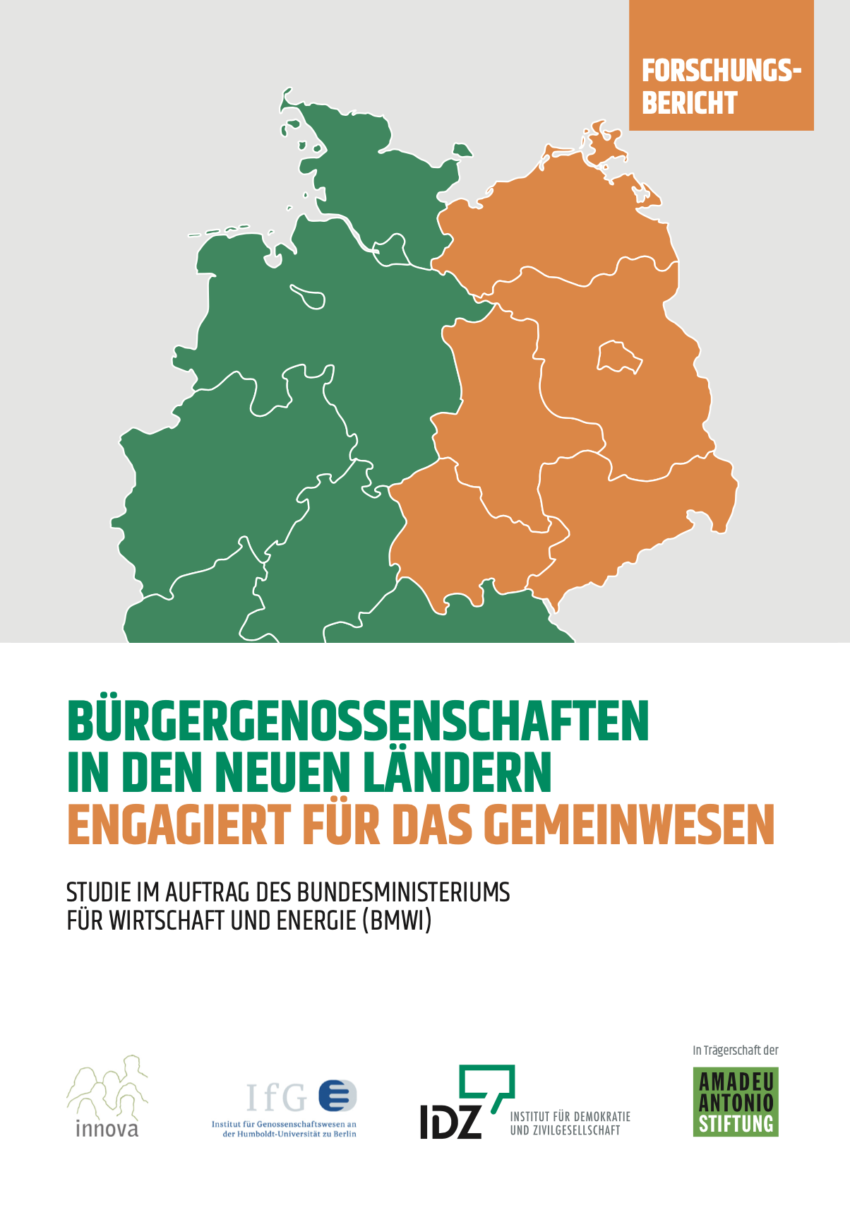 Cover der Publikation Studie Bürgergenossenschaften in den Neuen Ländern