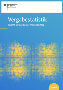 Cover der Publikation Vergabestatistik Bericht für das zweite Halbjahr 2021