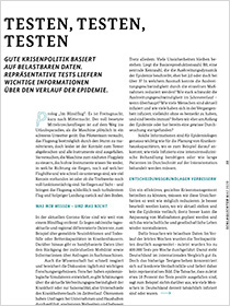 Cover der Publikation Schlaglichter der Wirtschaftspolitik "Testen, Testen, Testen"