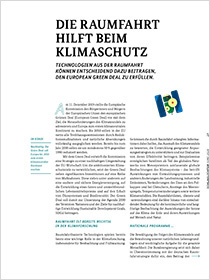 Cover der Publikation Schlaglichter der Wirtschaftspolitik "Raumfahrt hilft beim Klimaschutz"