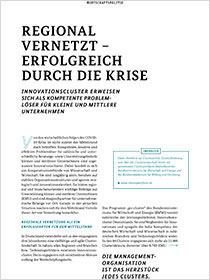 Cover der Publikation Schlaglichter der Wirtschaftspolitik "Regional vernetzt - Erfolgreich durch die Krise"