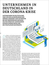 Cover der Publikation Schlaglichter der Wirtschaftspolitik "Unternehmen in Deutschland in der Corona-Krise"