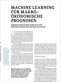 Cover der Publikation Schlaglichter der Wirtschaftspolitik "Machine Learning für makroökonomische Prognosen"