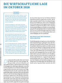 Cover der Publikation Schlaglichter der Wirtschaftspolitik "Die wirtschaftliche Lage im Oktober 2020"