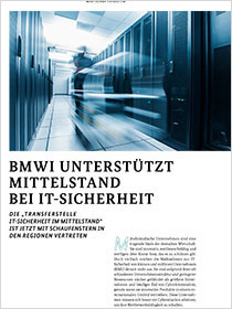 Cover der Publikation Schlaglichter der Wirtschaftspolitik "BMWi unterstützt Mittelstand bei IT-Sicherheit"