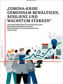 Cover der Publikation Schlaglichter der Wirtschaftspolitik „Corona-Krise gemeinsam bewältigen, Resilienz und Wachstum stärken“