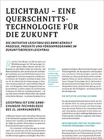 Cover der Publikation Schlaglichter der Wirtschaftspolitik „Leichtbau – eine Querschnittstechnologie für die Zukunft“