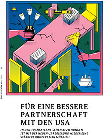 Cover der Publikation Schlaglichter der Wirtschaftspolitik "Für eine bessere Partnerschaft mit den USA"