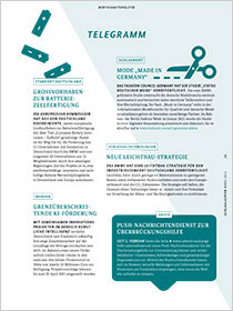 Cover der Publikation Schlaglichter der Wirtschaftspolitik "Telegramm"
