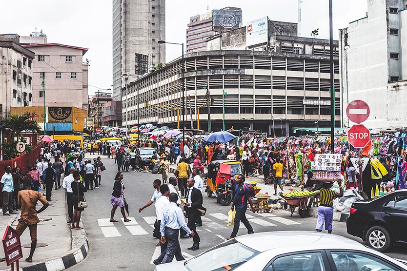 Lagos, Stadt in Afrika, Marktimpressionen
