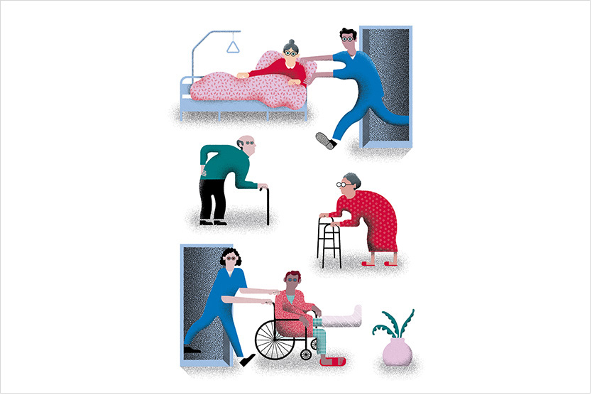 Illustration zum Thema "Erfolgsmodell für die Pflegebranche"